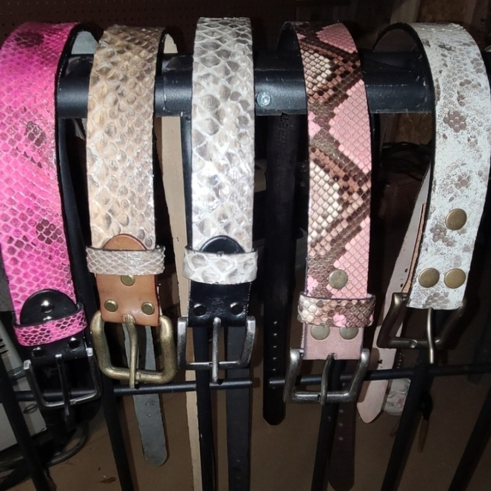 HANDMADE BELTS--MATCH THOSE SNAKESKIN BOOTS OR CROCODILE BOOTS.!!!!!!!!!!!!!!!!!